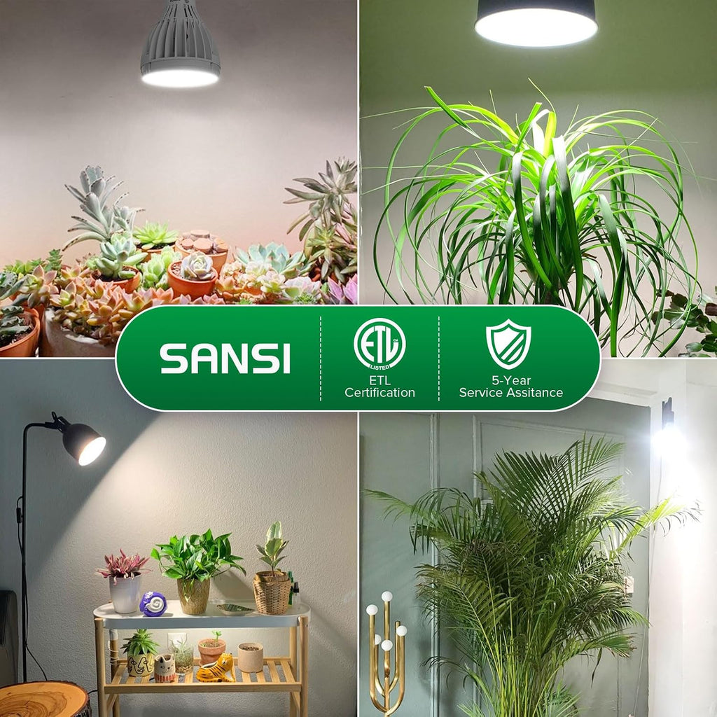 24W Grow Light Bulb for Indoor Plants, 300W Equivalent, Full Spectrum
