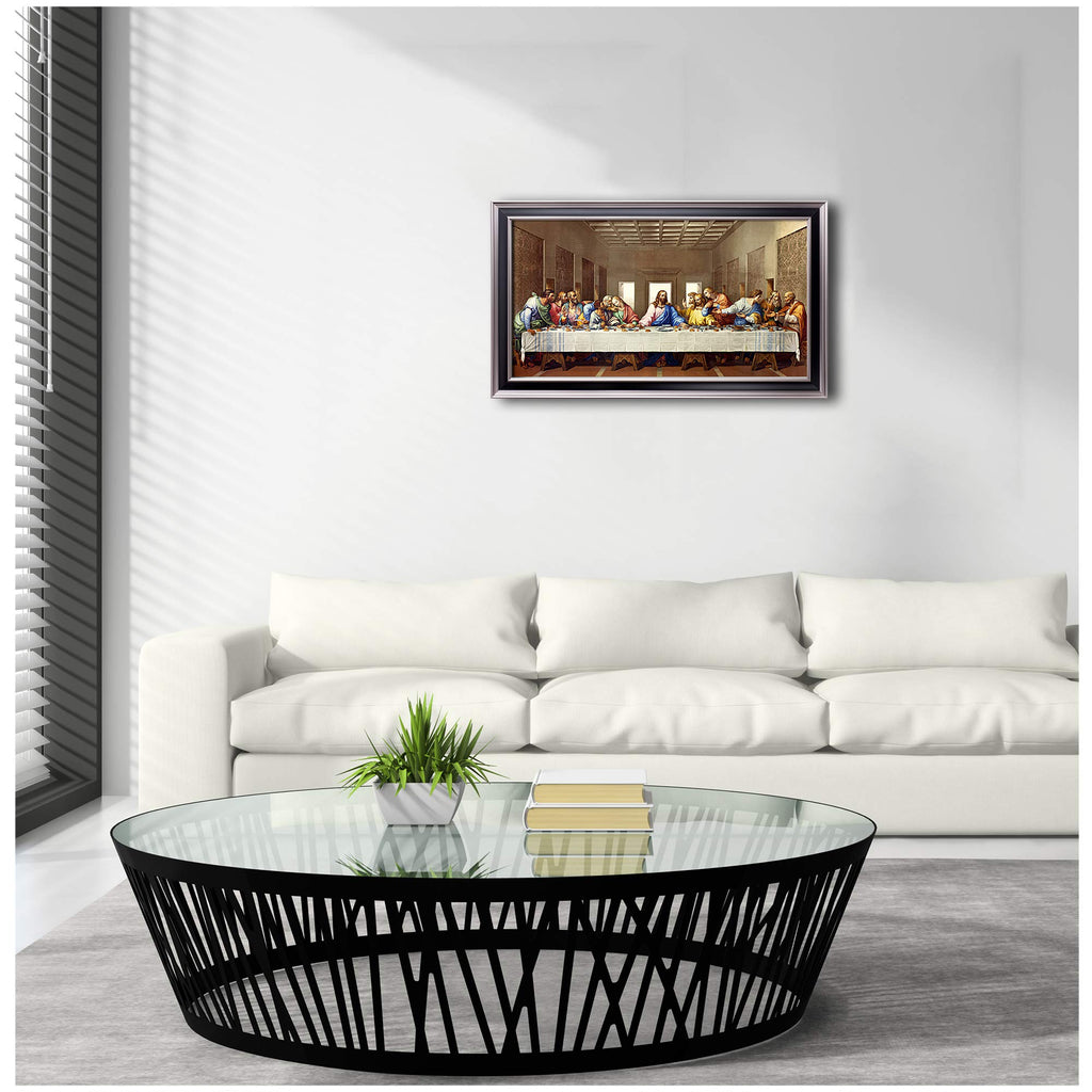 The Last Supper Black Silver Frame 33.6x19.6