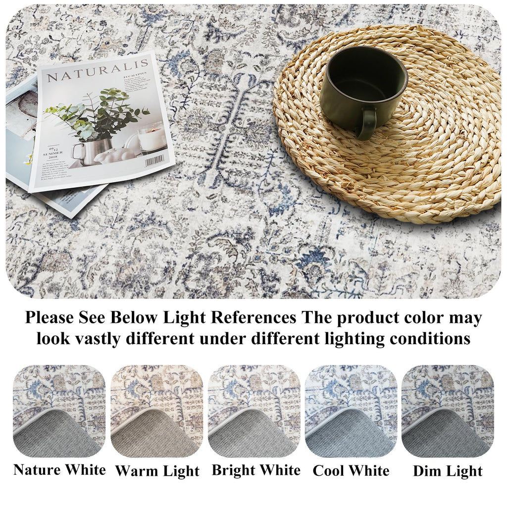 Washable Runner Rugs - Vintage Kitchen Runner Rug Stain Resistant Rugs Bedroom Laundry Room Mat Distressed