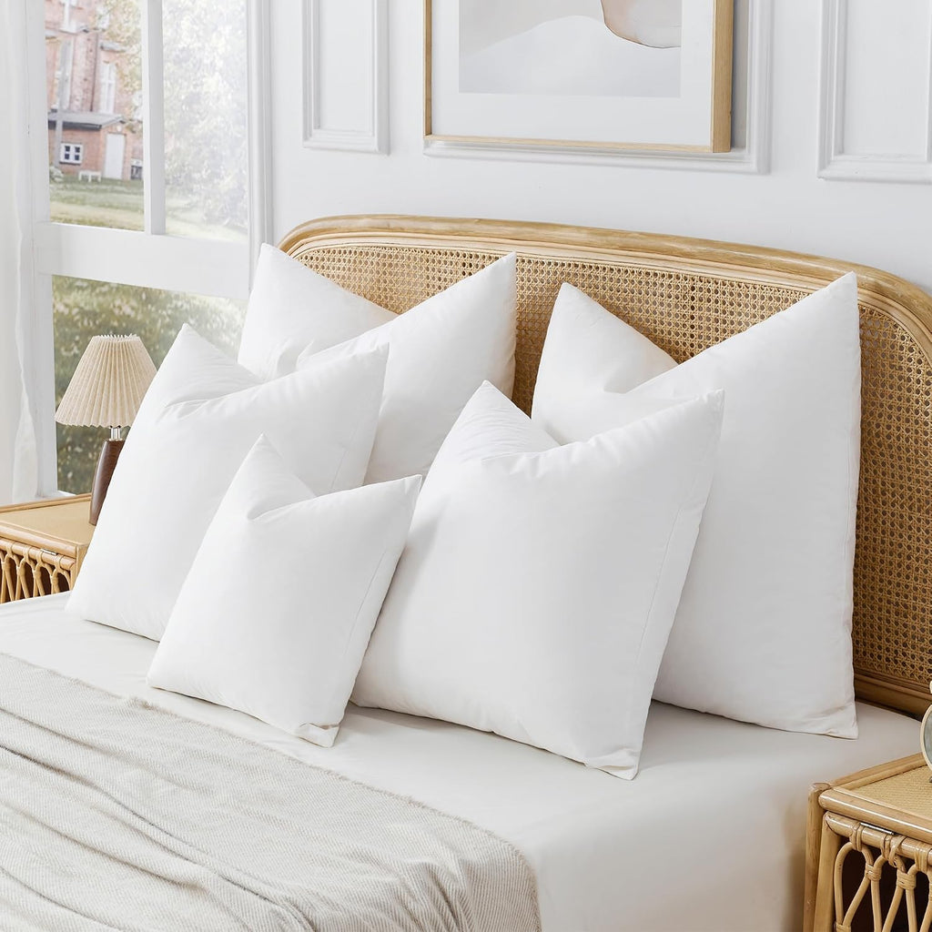 22 x 22 Down Feather Throw Pillow Inserts - Set of 2