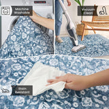 Vintage 2x8 Hallway Runner Rug, Blue and White Washable Rug, Non-Slip Super Soft Kitchen Runner Rug,