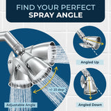 Solid Metal 2 Inch High Pressure Shower Heads - CHROME - 2.5 GPM Shower Heads High Pressure