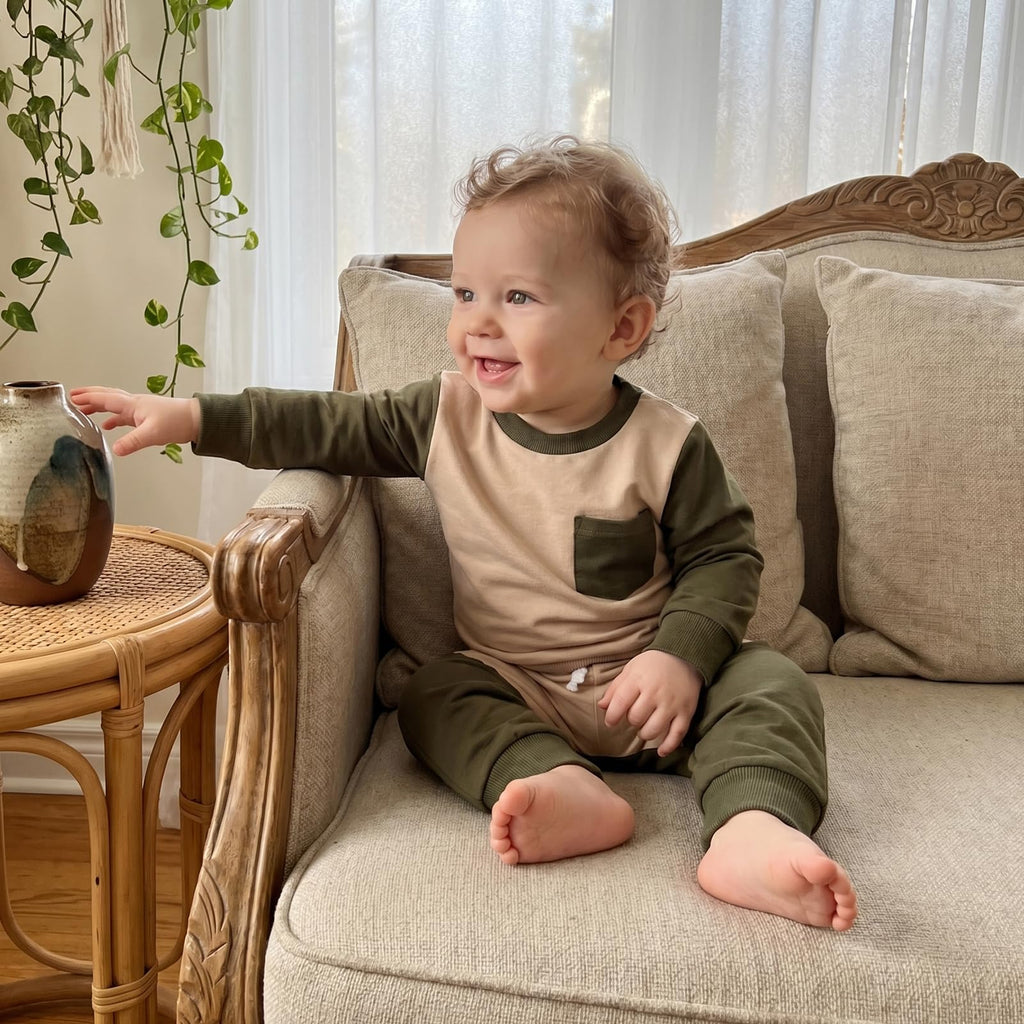 Toddler Clothes Piece Set Sweatshirts Jogger Pants Baby Boys Girls Outfit