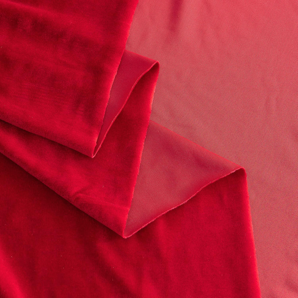 Stretch Velvet Fabric by The Yard | 63" Wide | Soft & Luxury | Crushed Velvet Fabric | 93% Polyester 7% Spandex