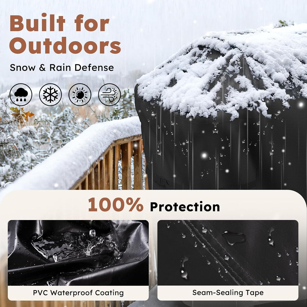 Grill Cover for Weber Spirit 200/300 Series, 52 Inch 600D Heavy Duty Waterproof BBQ Cover, Rip-Proof Fade Resistant