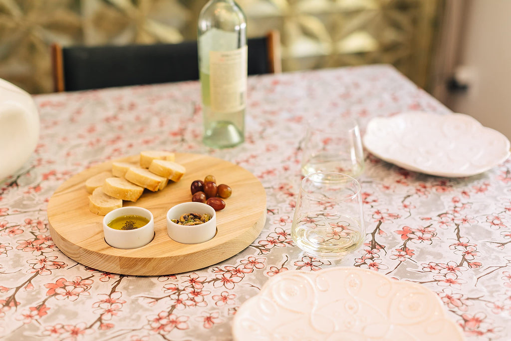Oilcloth Table Cloth - Waterproof Wipeable Tablecloths - Non-Fading Table Cover with Better Than Flannel Backing
