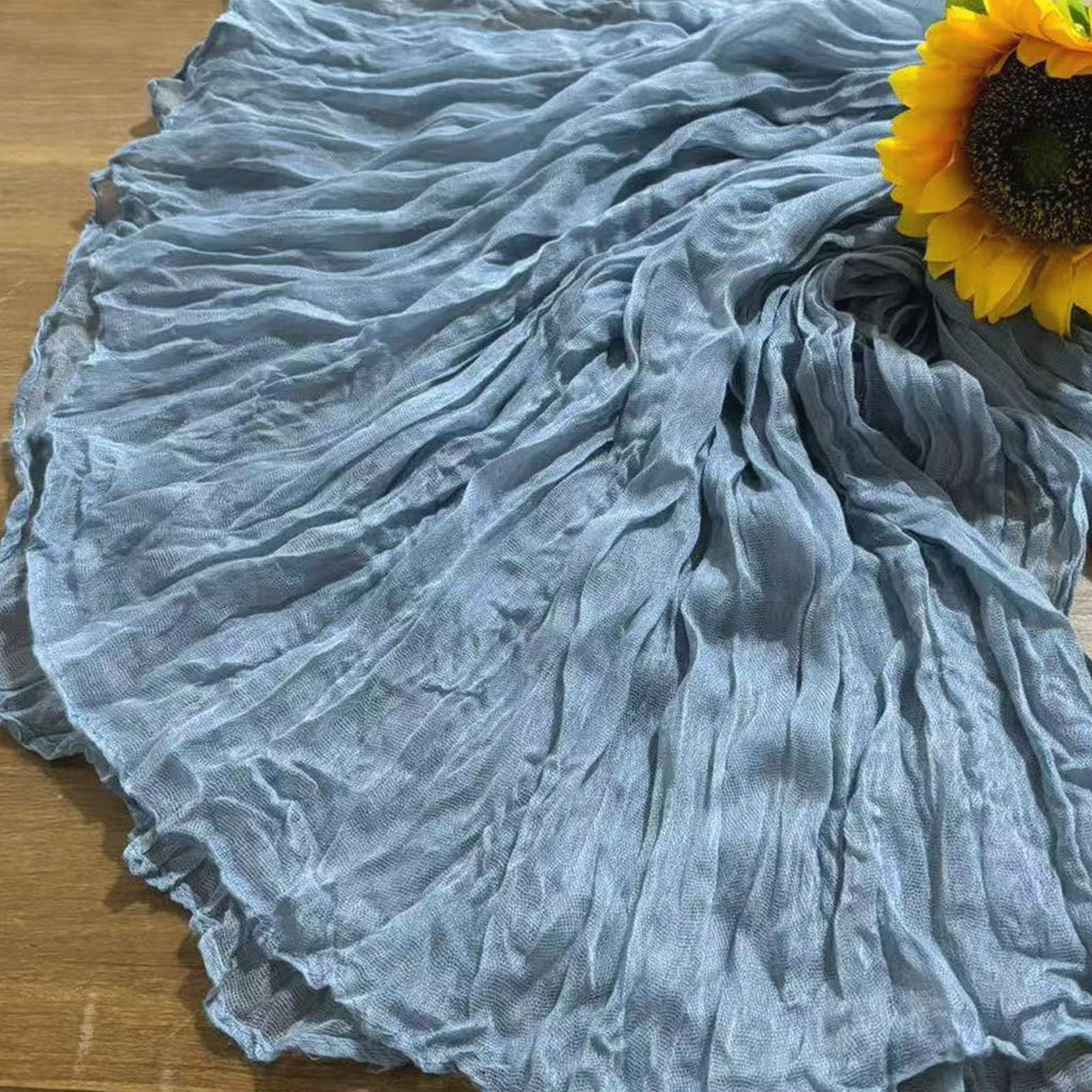 20Pack Dusty Blue Cheesecloth Table Runner 10Ft Gauze Table Runner