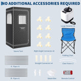 PeakPursuit Sauna Box,Portable Sauna for Home with 4L 1500W Steamer,Portable Steam Sauna Tent with 600D