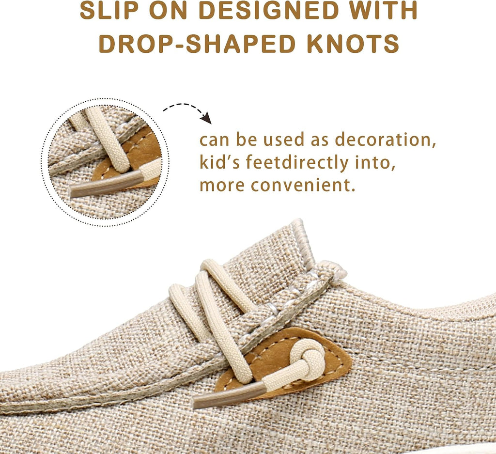 Kids Boys Girls Loafers Slip-On Boat Dress Shoes Lightweight