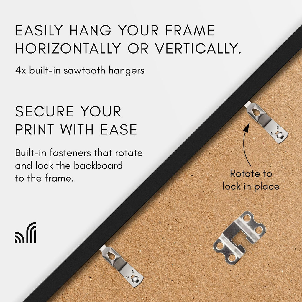 24x36 Poster Frame with Polished Plexiglass - Streamline Collection - Thin Border Picture Frame for Wall Display