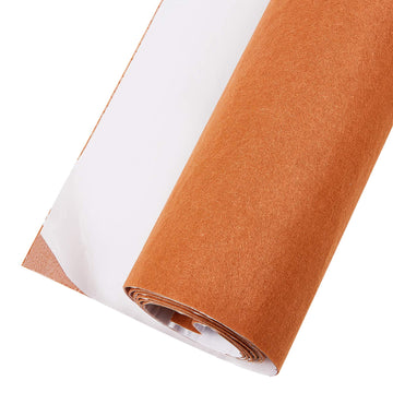 15.7" x 78.7" Saddle Brown Self-Adhesive Felt Fabric, 1mm Thick