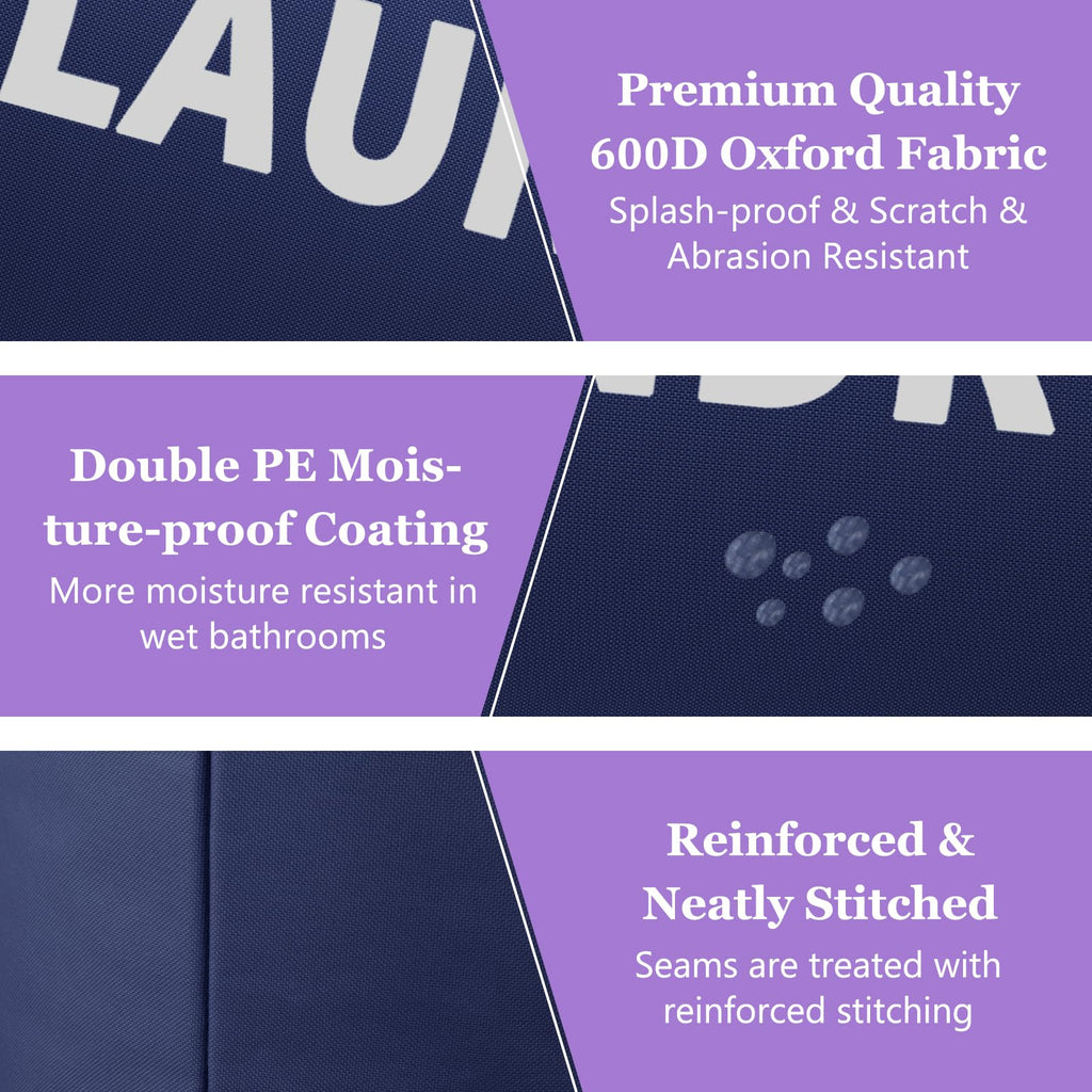 125L Collapsible Laundry Basket with Handles, Extra-large Laundry Hamper , Freestanding Dirty Clothes Basket, Sturdy