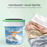 Portable Washing Machine - 16L Mini Foldable Washer with Spin Basket, Deep Cleaning for Small Clothes & 3 Cleaning
