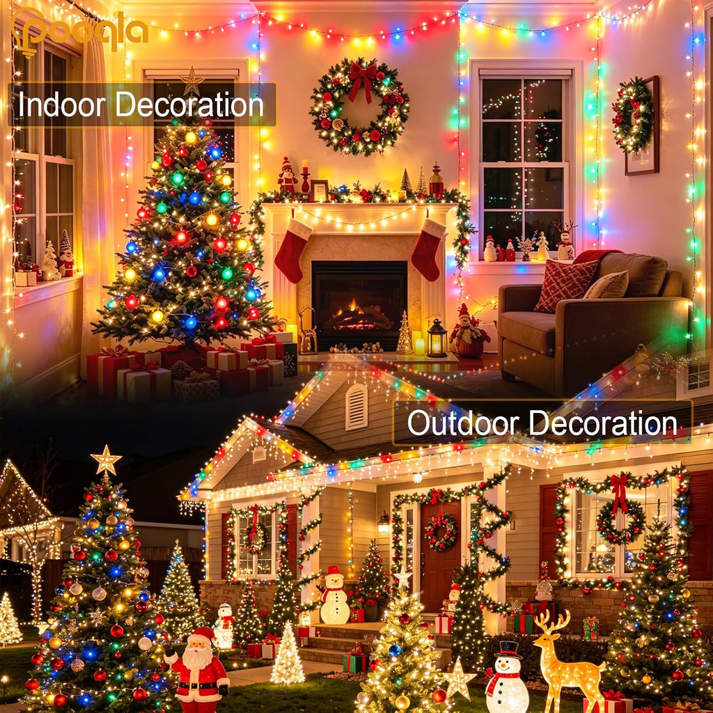 1000 LED Color Changing String Lights, 328 ft Warm White to Multicolor Christmas Lights Plug in with Remote