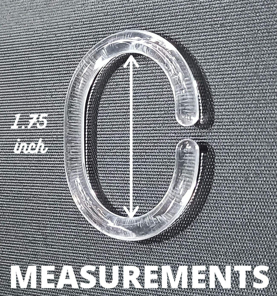 Transparent Shower Curtain Rings, Material - Plastic, 24 Pieces