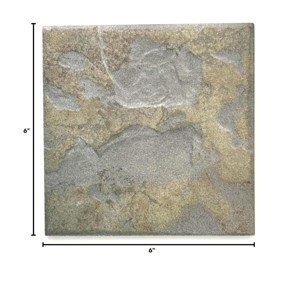 Canyon Mist 6x6 Matte Porcelain Tile - Durable Textured Stone-Look Floor & Wall Tile for Indoor Outdoor Use