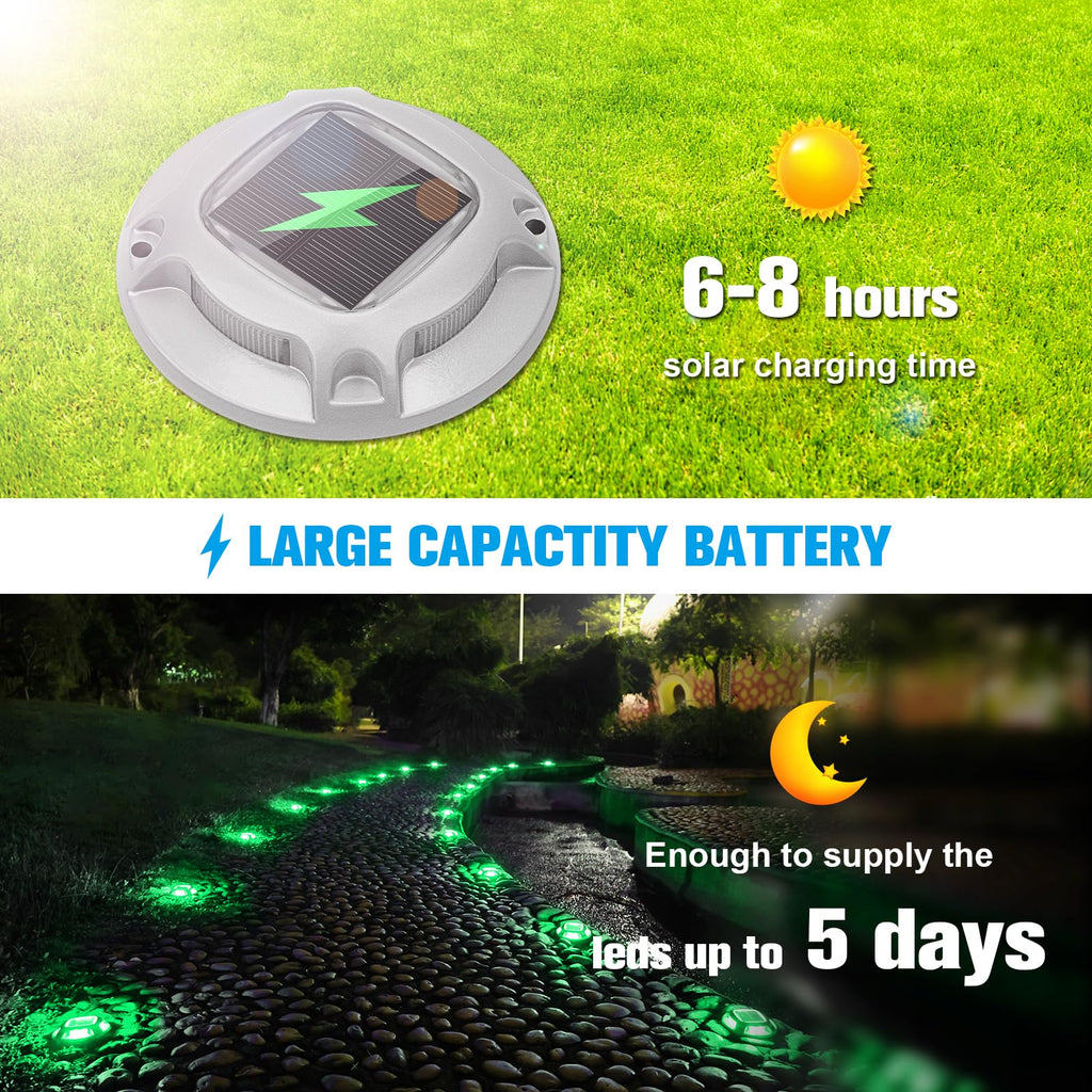 Solar Driveway Marker Lights Dock Marine Led Deck Outdoor 4 Pack
