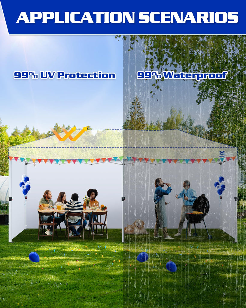 10x20ft Sidewalls for Canopy, Khaki (4Pcs Sidewalls Only)