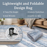 8x10 Area Rug Living Room Rugs - Washable Rug Large Modern Abstract Soft Thin Carpets Indoor Floor No Slip Vintage