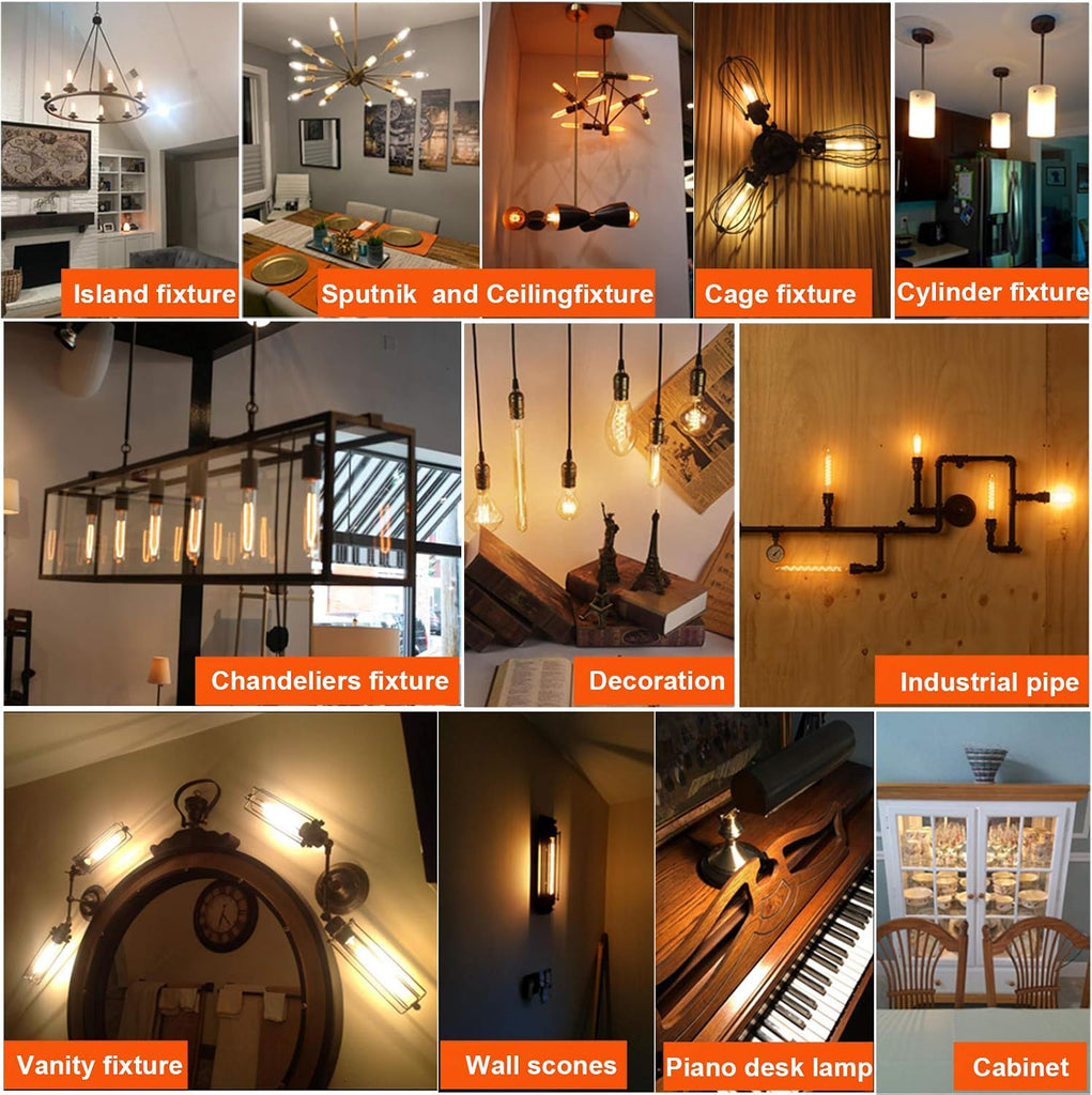 T10 E26 Led Bulb 60 watt,Dimmable,Soft White Light Bulbs,2700K