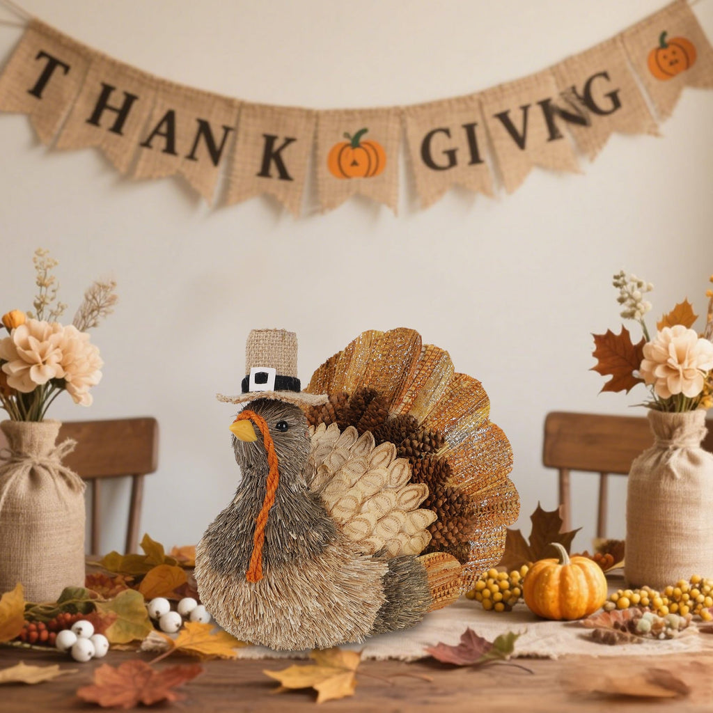 Thanksgiving Turkey Decor for Table Centerpiece