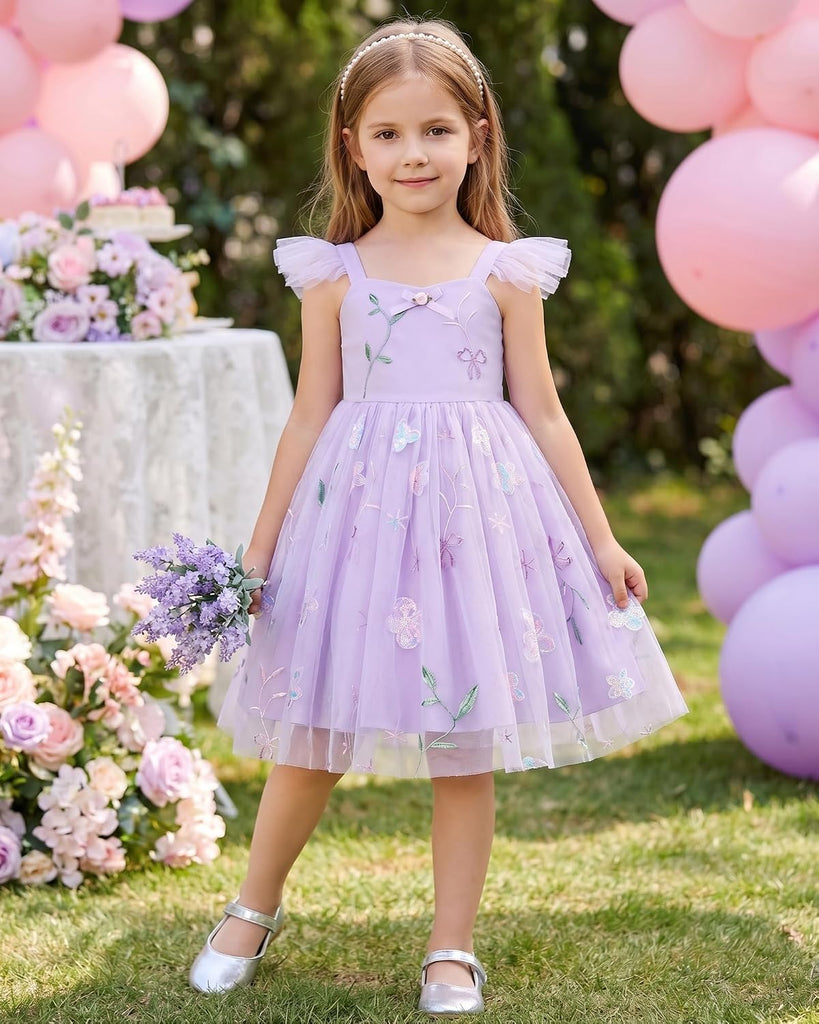 Toddler Flower Girl Dress Embroidered Tulle Princess