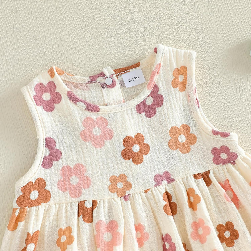 Toddler Baby Girl Clothes Floral Sleeveless Ruffle Tank Tops + Pants Kids Set Little Girls Summer Spring Outfits