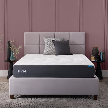 10" Firm Gel Memory Foam Mattress - Bamboo Charcoal & Cooling Gel - Fiberglass Free - Bed in a Box - CertiPUR-US