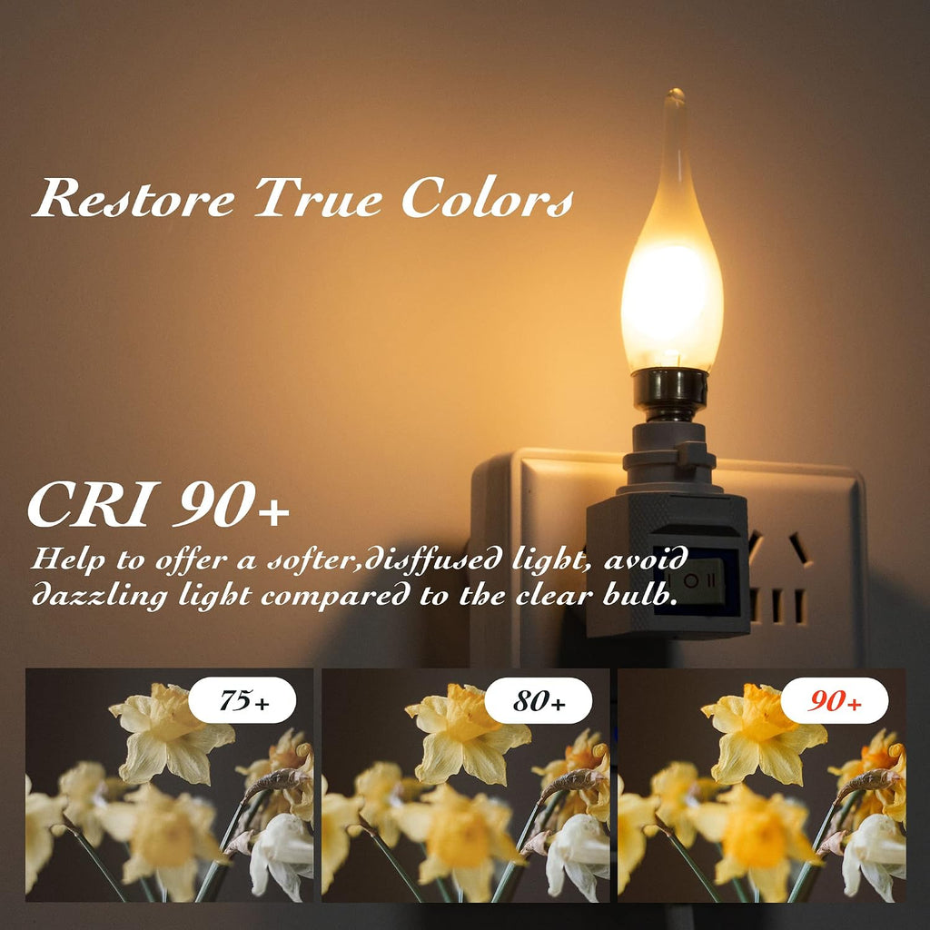 Candelabra LED Night Lights Bulbs 15 Watt,E12 Low Wattage,2700K for Decor