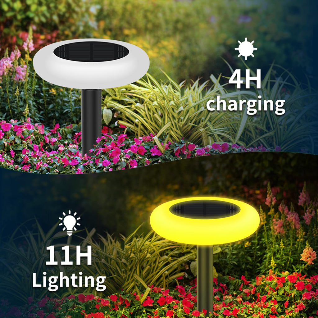 Solar Path Lights 6 Pack Waterproof, Color Changing
