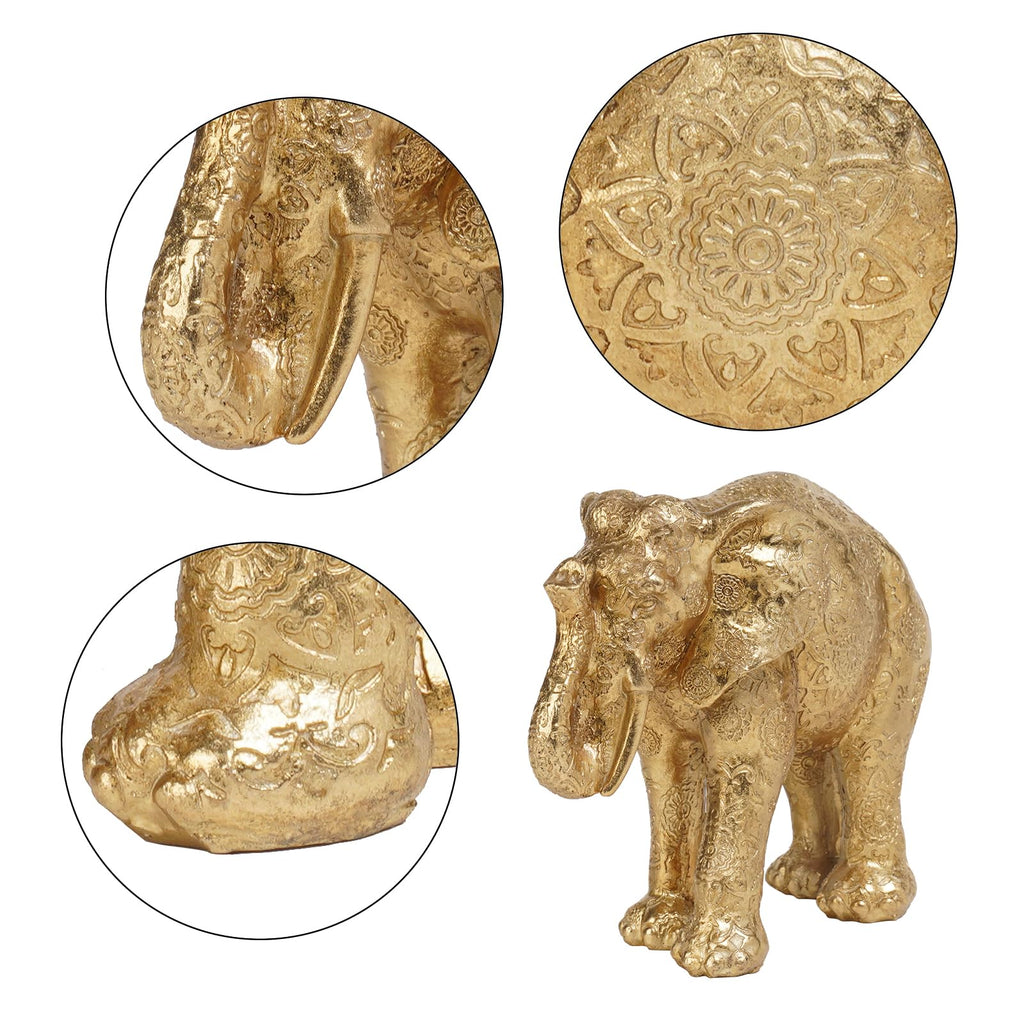 Gold Elephant Statue Home Décor Collectible Figurines