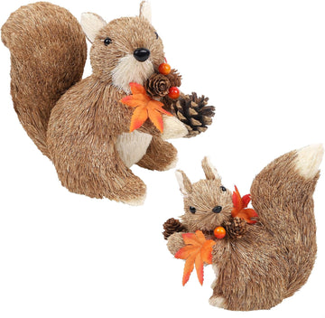 Fall Decorations Squirrels Table Decor - Set of 2