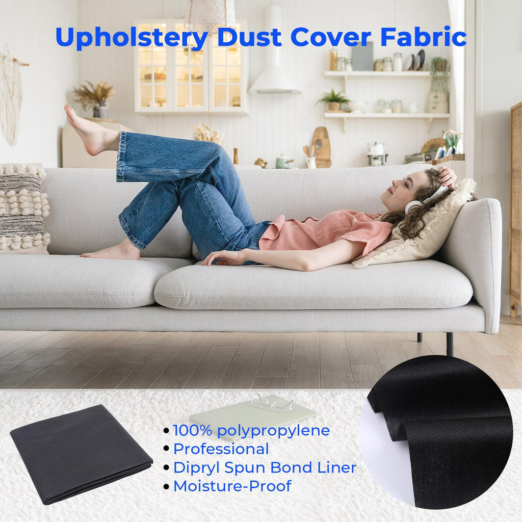 Upholstery Cambric Dust Cover Fabric 60 Inch x 3 Yard Replacement Bottom Replacement for Underside of Mattress Box