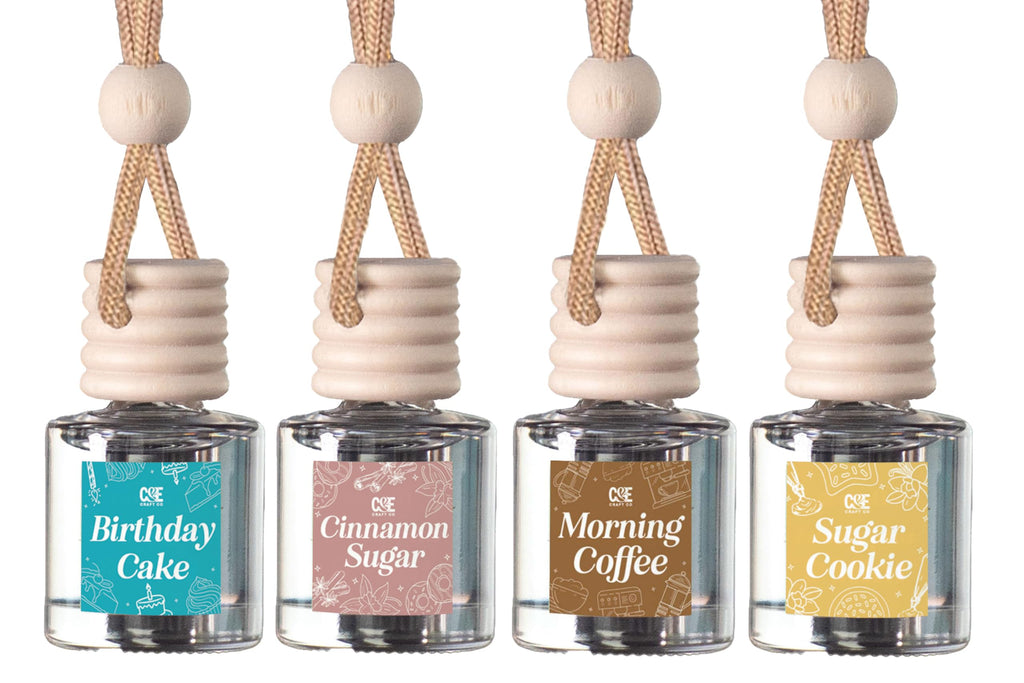 CANDECraftCo Car Air Freshener Diffuser - Bakery Scent - 4 Pack