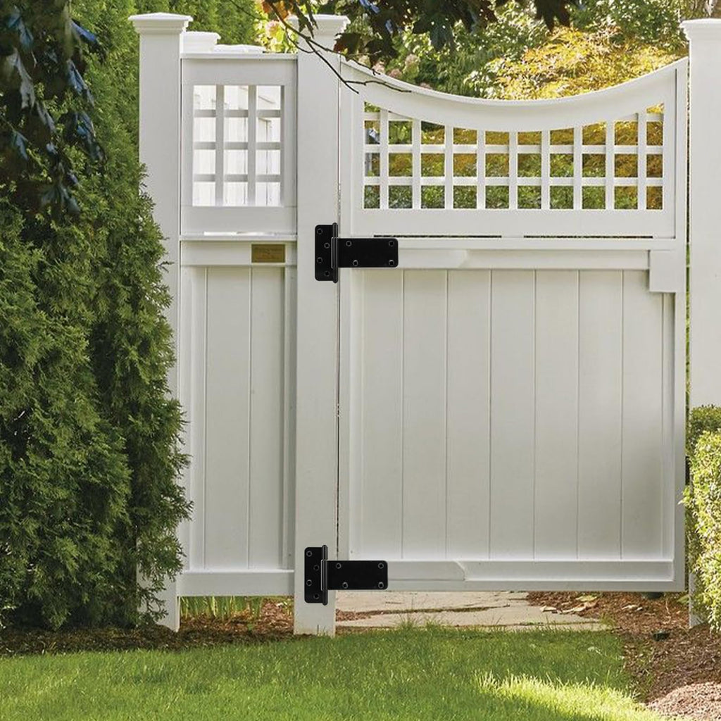 6 Pack 6" Heavy Duty Gate Hinges, 280 Lbs Capacity Black Door Hinges