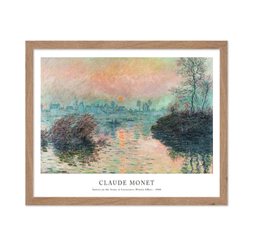 Master Vintage Monet Poster - Retro Watercolor Print - Sunset on the Seine, Abstract, Colorful, Aesthetic - Gift for