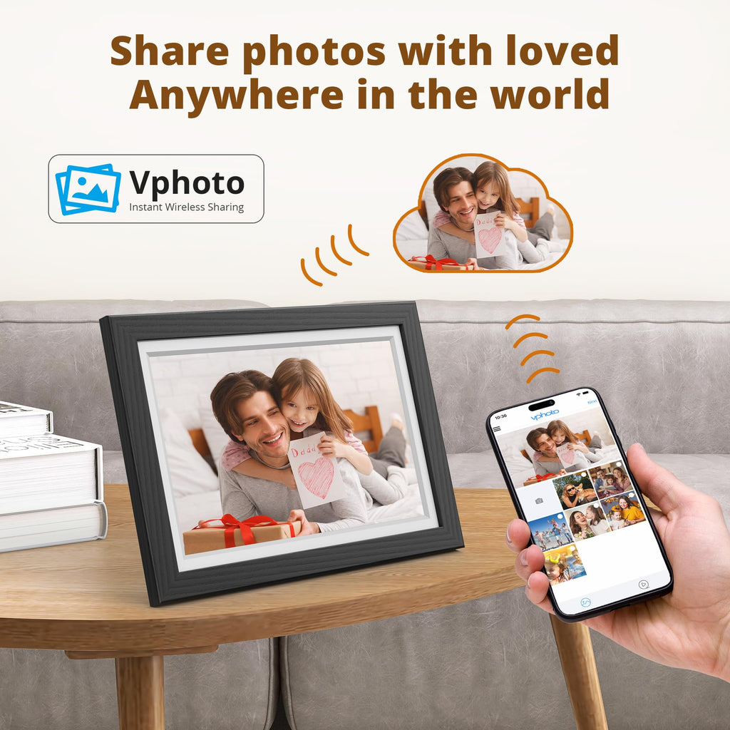 Digital Picture Frame WiFi 10 inch Touch Screen