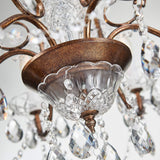 6-Light Crystal Chandelier - Farmhouse Rustic Pendant Light Fixture for Bedroom, Dining Room, Living Room - H23 x W24, Chain Adjustable A109-B07DPKL8JB