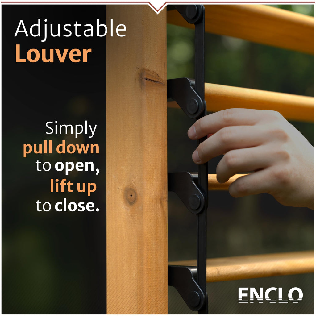 Convertible Freestanding/Surface Mounted Privacy Screen, Cedar Wood