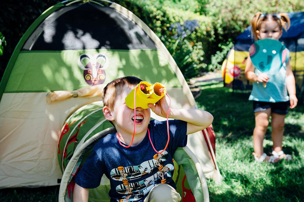 Kids Safari Fun Dome Tent Crawl Tunnel Combo Indoor / Outdoor Fun,Multicolor