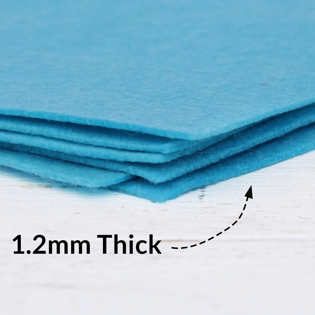 Aqua Premium Felt by the Yard - 36" Wide, 1.2mm Thick