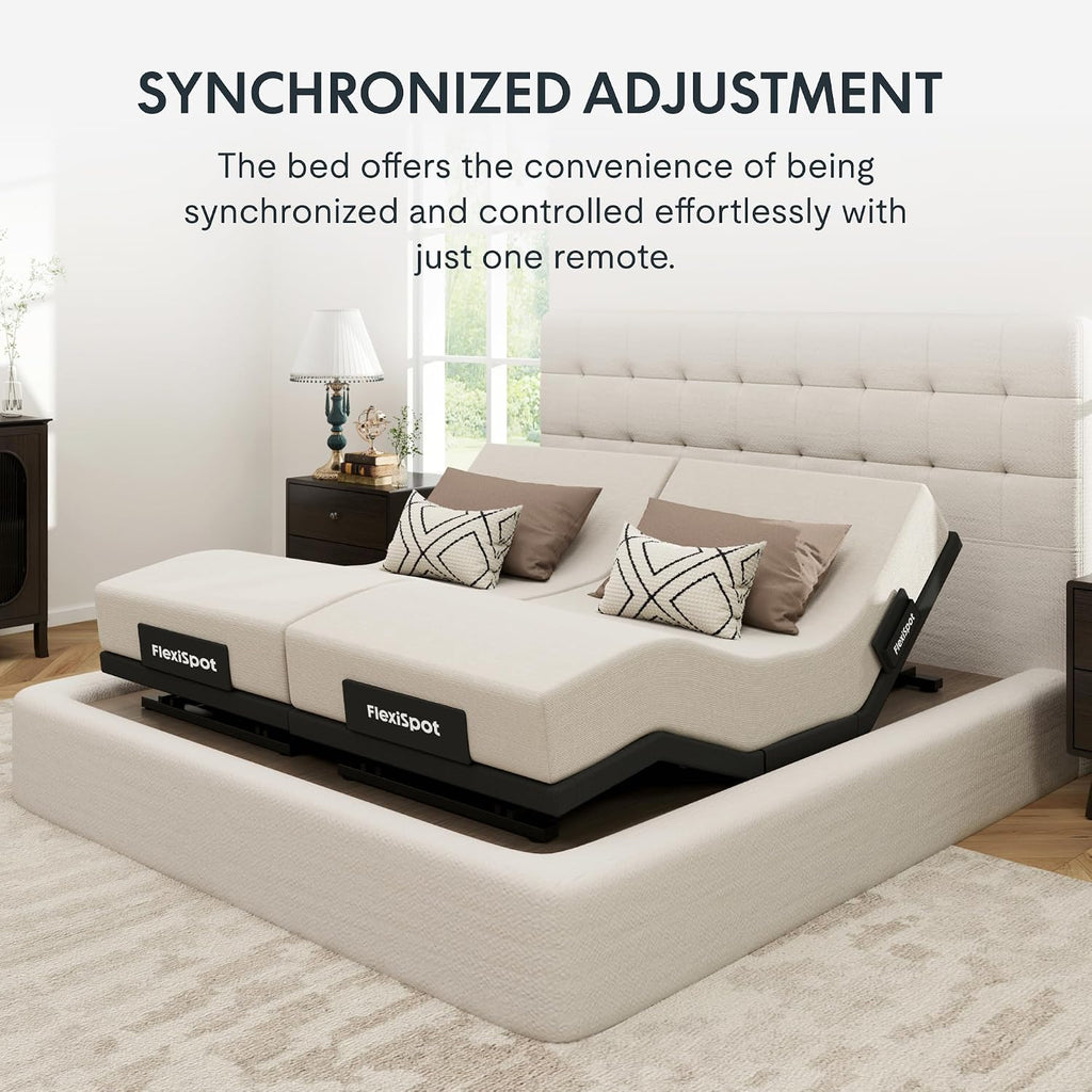 Split King Adjustable Bed Base with Massage