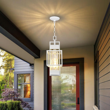 15" Outdoor Indoor Pendant Light Exterior Hanging Lantern
