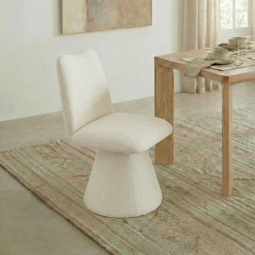 Swivel Dining Chairs Set of 1, Modern Upholstered Dining Chair Mid Century Kitchen Chairs with High Back, 360 Degree