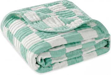 Ultra Soft Muslin Baby Blanket, A Versatile Swaddle and Bed Blanket for Babies, Toddlers, Boys, and Girls (1 Pack).
