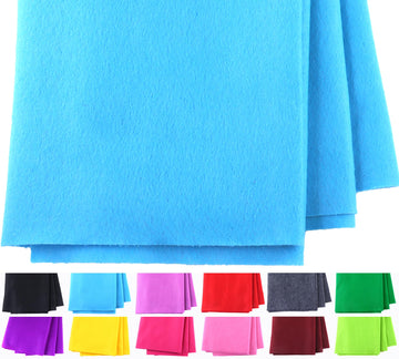 Soft Felt Fabric 36"x54" 1.4mm Thick for DIY, Sewing, Bulletin Boards, Craft Projects (Sky Blue, 1 Yard)