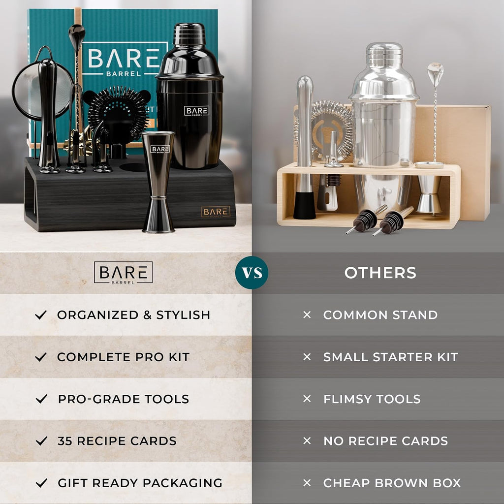 Mixology Bartender Kit Bar Set | 14-Piece Cocktail Shaker Set | Martini Barware Mixing Tools Bartending | Incl. 35 - Set of 14
