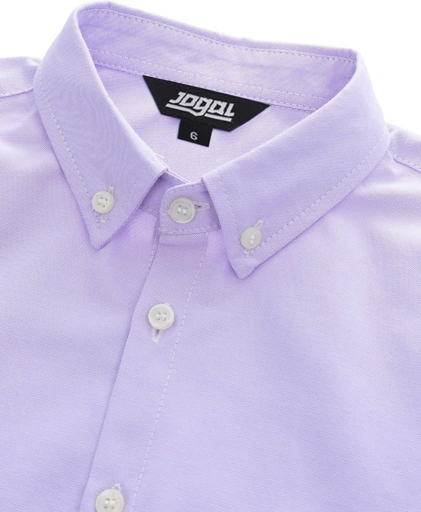 Boys Oxford Dress Shirt Long Sleeve Button Down Formal Shirts