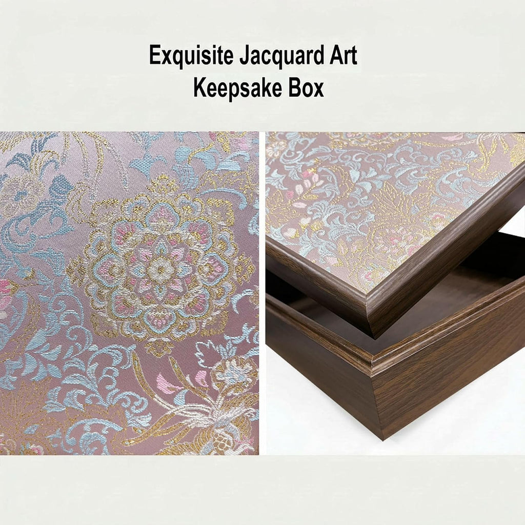 Decorative Keepsake Memory Box, MDF Wooden Storage Box with Lid