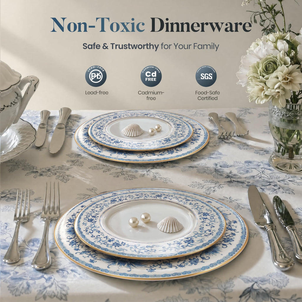 24-Piece Fine Bone China Dinnerware Set for 8